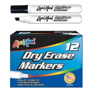 Liqui-Mark® Chisel Tip Dry Erase Markers (Black)