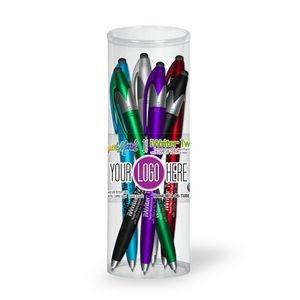 Liqui-Mark iWriter Twist Stylus & Pen Combo 6-Pack Tube Set w/Full-Color Decal