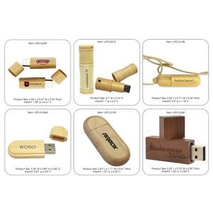 Eco Friendly Bamboo Or Wooden USB Drive In Various Shapes (1 GB)