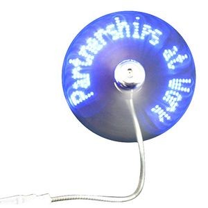 Custom USB LED Message Fan w/up to Six Programmable Lines of Messages