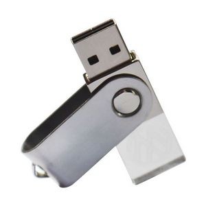 Crystal & Metal Swing Out Cap Free USB Flash Drive (16GB)