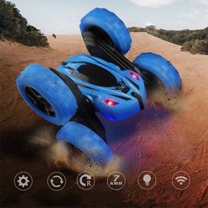 4WD RC Stunt Car 360°Flips Double Sided Rotating with Headlights