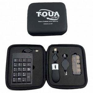 USB Travel Kit with Portable Keyboard & Mini Hub (4 Piece Set) - OCEAN PRICE