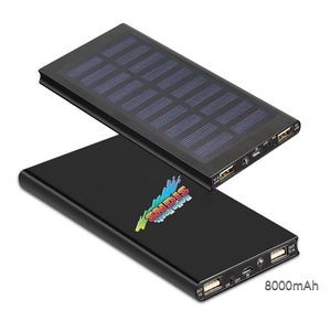 8000mAh Solar Power Bank With Two USB Output