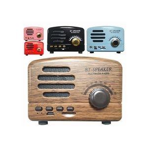 Portable Retro Vintage Wireless Bluetooth Speaker Rechargeable Music Player FM Radio - OCEAN PRICE