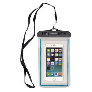 Waterproof Cell Phone Pouch With Lanyard & Neon Strip