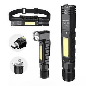 Multi-Functional COB Work Light, Headlamp and Flashlight 90 Degree Rotate with Magnetic Base