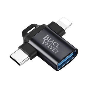 USB 3.0 To Apple Lightning And Type C OTG Adapter