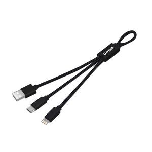 3-in-1 Charging Cable with Light-Up Logo
