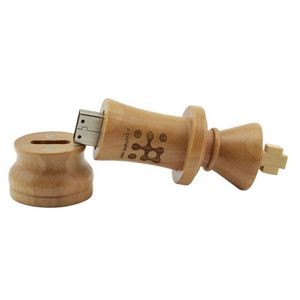 Wooden King Chess Piece Shaped USB Flash Drive (32 GB)