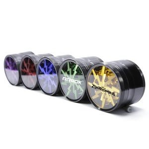 Premium Aluminum Alloy Herb Grinder 2.45 Inches 4 Piece Metal Grinder with Pollen Catcher and Clear