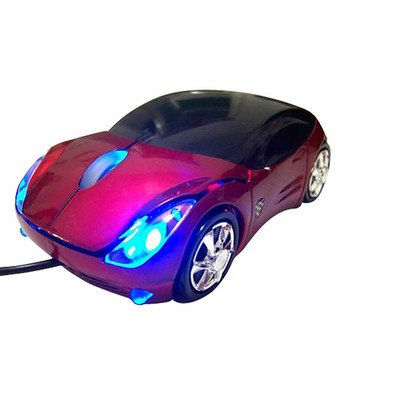 Sporty Car Optical Mouse w/ Headlights & Black Trim Wired- AIR PRICE