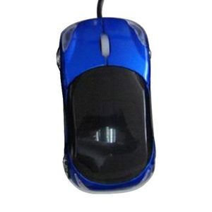 Sporty Car Optical Mouse w/ Headlights & Black Trim Wired- OCEAN PRICE
