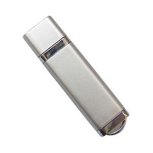 Rectangle Plastic USB Drive w/ Silver Trim (16 GB)