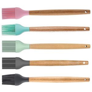 Silicone Kitchen Brush with Wooden Handle, Optional Cooking Utensil Set