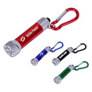 Bright 5 LED Flashlight Aluminum Barrel with Matching Color Carabineer
