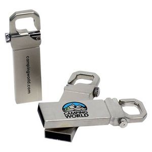 Capless Metal Key Ring USB Drive (32GB)