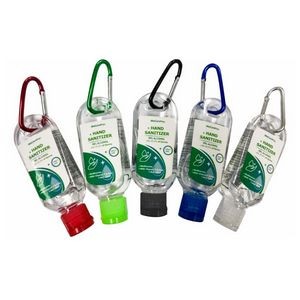 54ML 1.8OZ Antibacterial Hand Sanitizer Gel With Matching Color Carabineer And Cap Custom Label Opti