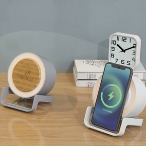 Night Light Bluetooth Speaker With Built-In Wireless Charger And Mobile Stand - OCEAN PRICE