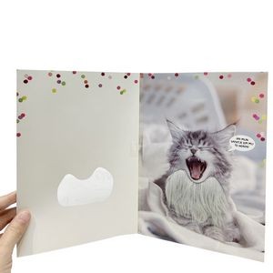 Full Color Total Customized Greeting Card With Touch And Change Sound Function