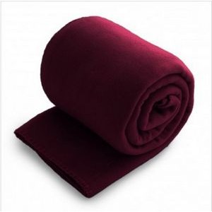 Fleece Throw Blanket - Burgundy Red (Overseas) (50"x60")