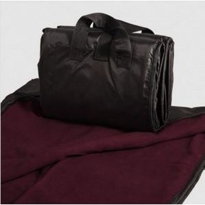 Picnic Blanket - Fleece With Waterproof Shell - Burgundy Red