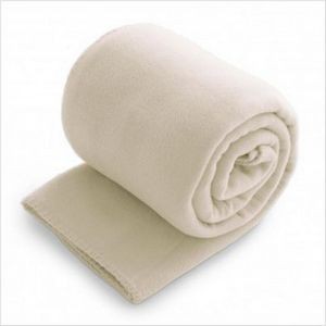 Fleece Throw Blanket - Cream (Overseas) (50"x60")