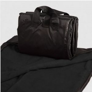 Picnic Blanket - Fleece With Waterproof Shell - Black