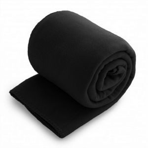Fleece Throw Blanket - Black (Overseas) (50"x60")