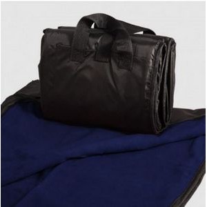 Picnic Blanket - Fleece With Waterproof Shell - Navy Blue