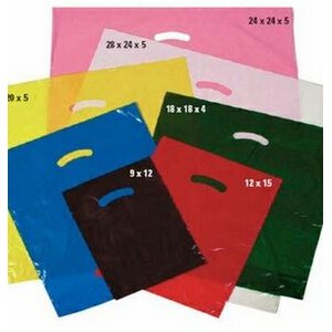 Super Gloss Die Cut Lo-Density Plastic Bag (15"x18"x4")
