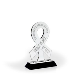 Awareness Ribbon Award with Black Wood Base - Engraved
