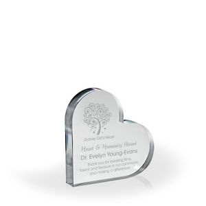 Mercy Acrylic Paperweight Award - Engraved