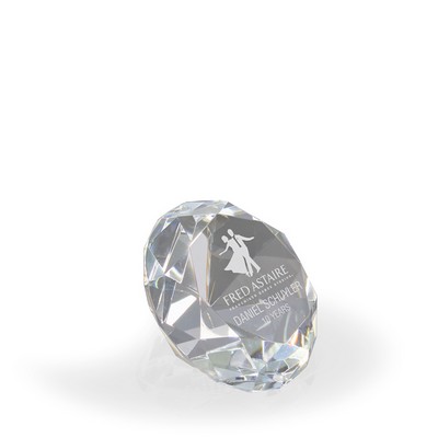 Crystal Diamond Paperweight - Optic Crystal