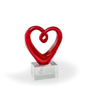 All My Heart Red Art Glass Award