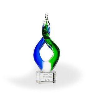 Delphia Art Glass Award - Clear Base