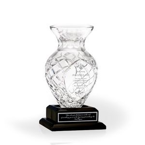 Stargard Cut Lead Crystal Vase - Small with Base