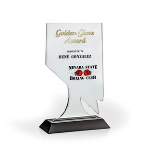 Nevada Award with Black Wood Base - UV Print
