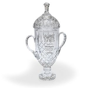 Rank Double Handled Lead Crystal Grand Trophy Cup 18.5