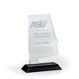 Alabama Award with Black Wood Base - Engraved