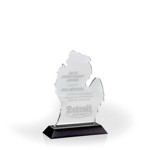 Michigan Award with Black Wood Base - Engraved