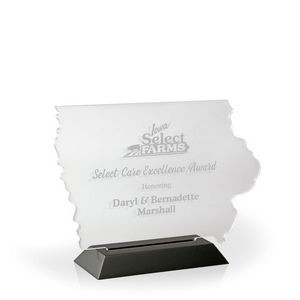 Iowa Award with Black Wood Base - Engraved