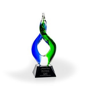 Delphia Art Glass Award - Black Base