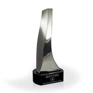 Thor Pewter Twist Trophy Award with Crystal Base