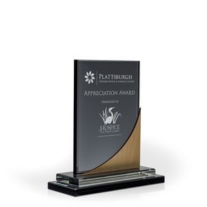 Slate Glass Award with Birch Accent, Small