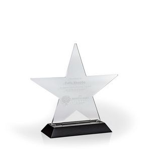Star Track Award with Black Wood Base, Small - Engraved