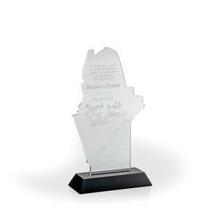 Maine Award with Black Wood Base - Engraved