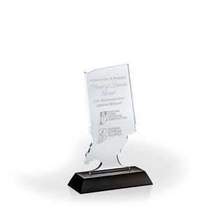 Indiana Award with Black Wood Base - Engraved