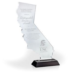 California Award with Black Wood Base - Engraved