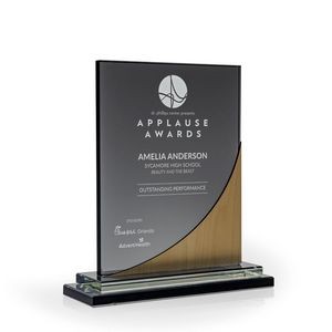 Slate Glass Award with Birch Accent, Large